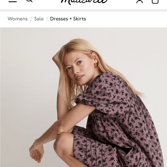Madewell Floral Puff Sleeve Dress - Picture 2 of 13
